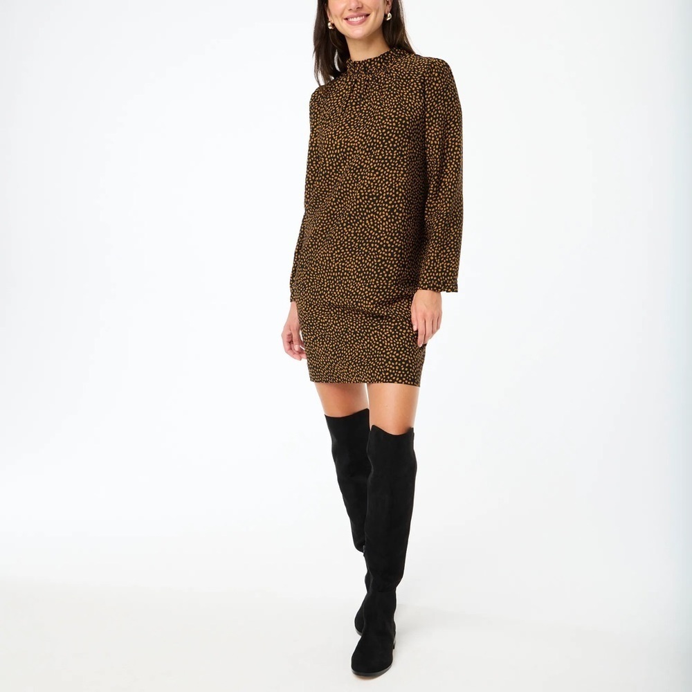 J. Crew Factory Ruffleneck Shift Dress
